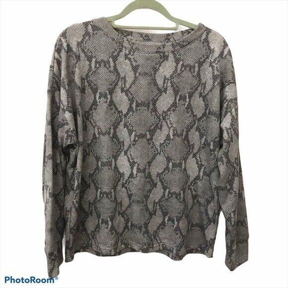 Banana Republic Factory Snakeskin Long Sleeve Womens Size Small - Picture 1 of 7